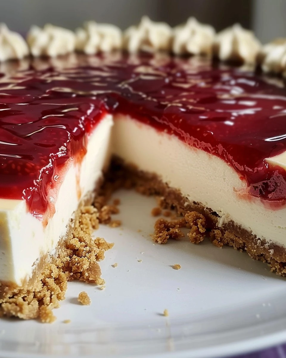 Indulge in Delicious Strawberry Cheesecake Today finished dish