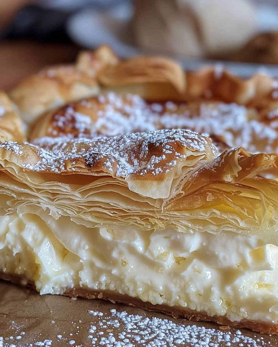 Indulge in Filo Custard Pie – A Creamy Delight finished dish