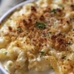Indulge in Flavorful French Onion Mac and Cheese finished dish