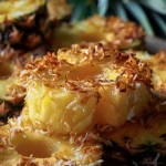 Indulge in Fried Pineapple with Coconut Crust Today finished dish