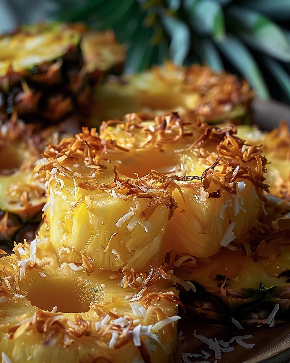 Indulge in Fried Pineapple with Coconut Crust Today finished dish