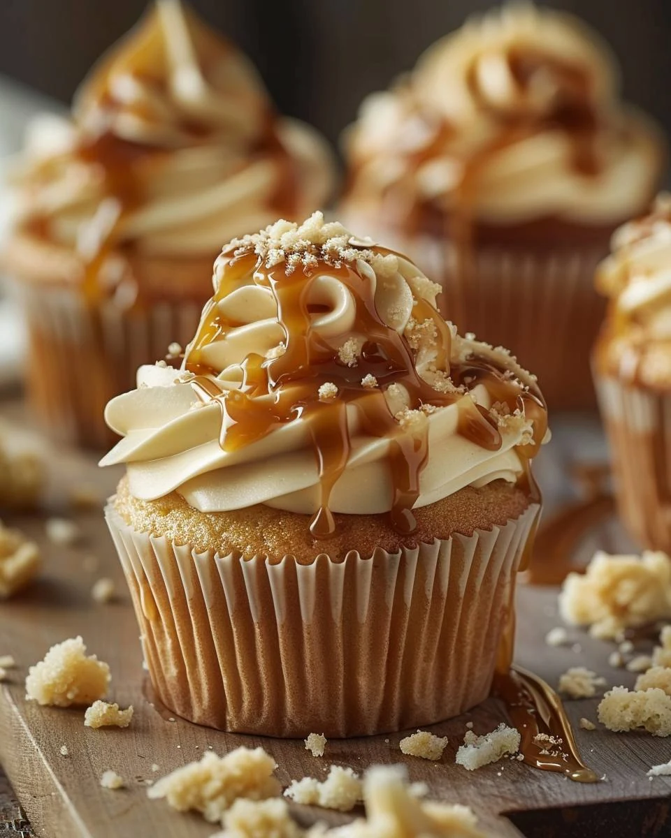 Indulge in GOOEY SALTED CARAMEL CUPCAKES Today finished dish
