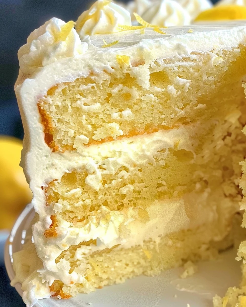Indulge in Luscious Lemon Velvet Cake finished dish