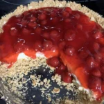 Indulge in Luxurious Cherry Mousse Cheesecake Today finished dish