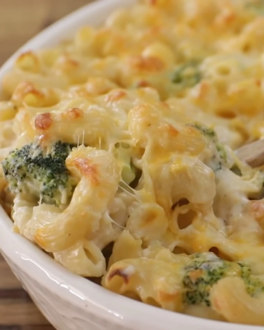 Indulge in Luxurious Creamy Broccoli and Cheddar Pasta finished dish