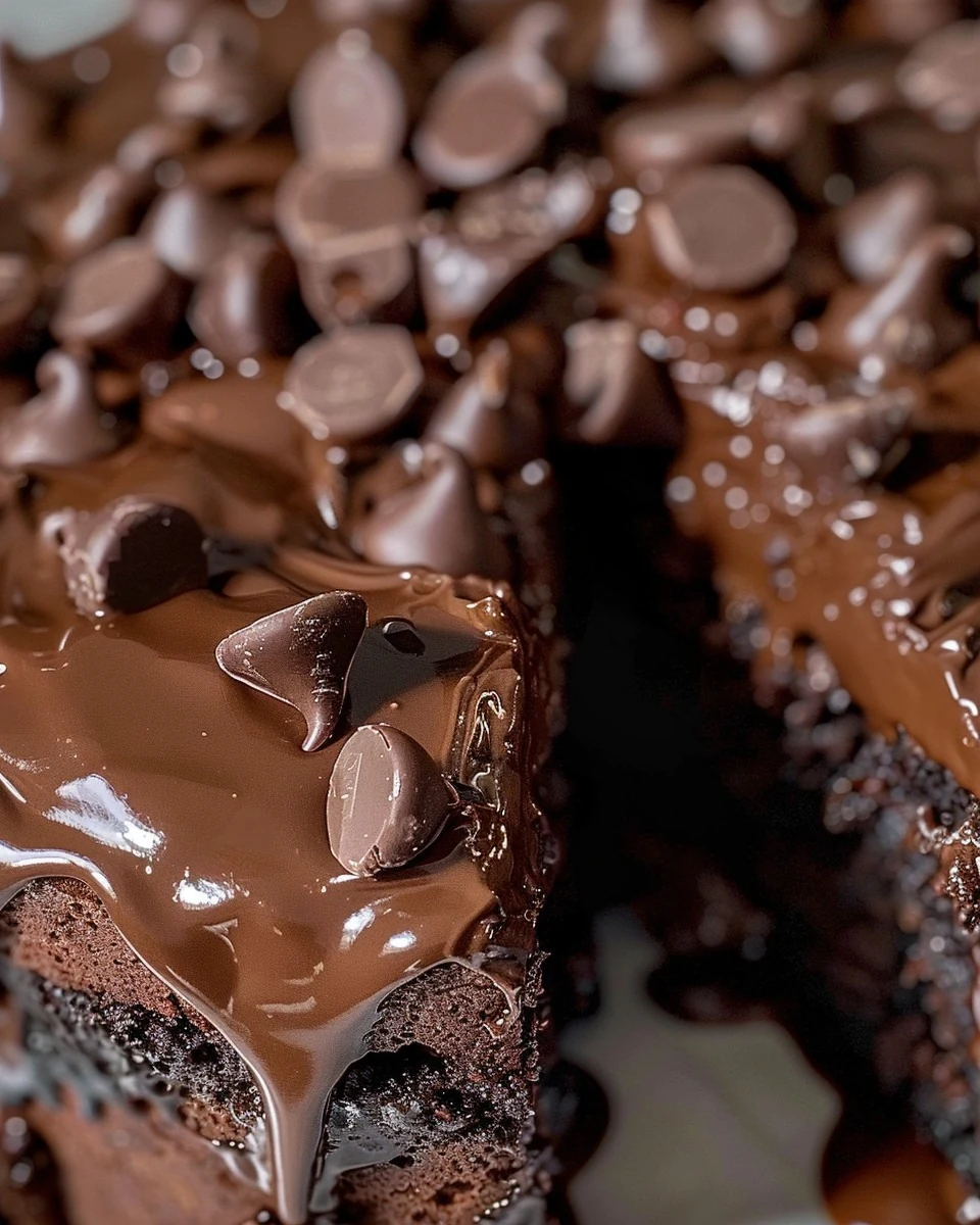 Indulge in Nestles Toll House Death by Chocolate Cake finished dish