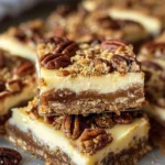 Indulge in Pecan Pie Cheesecake Bars Today finished dish