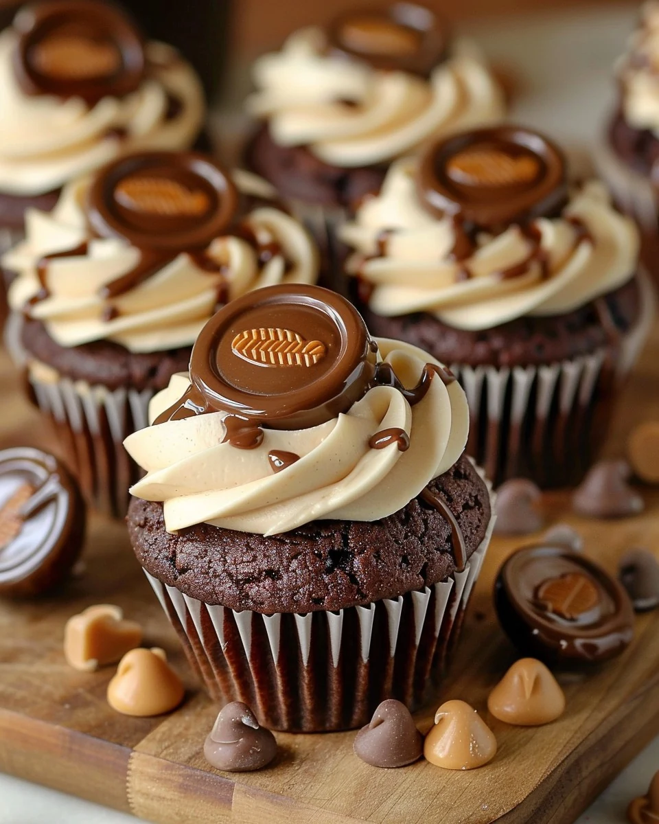 Indulge in Reese's Peanut Butter Cupcakes Today finished dish