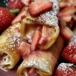 Indulge in Strawberry French Toast Roll-Ups Today finished dish