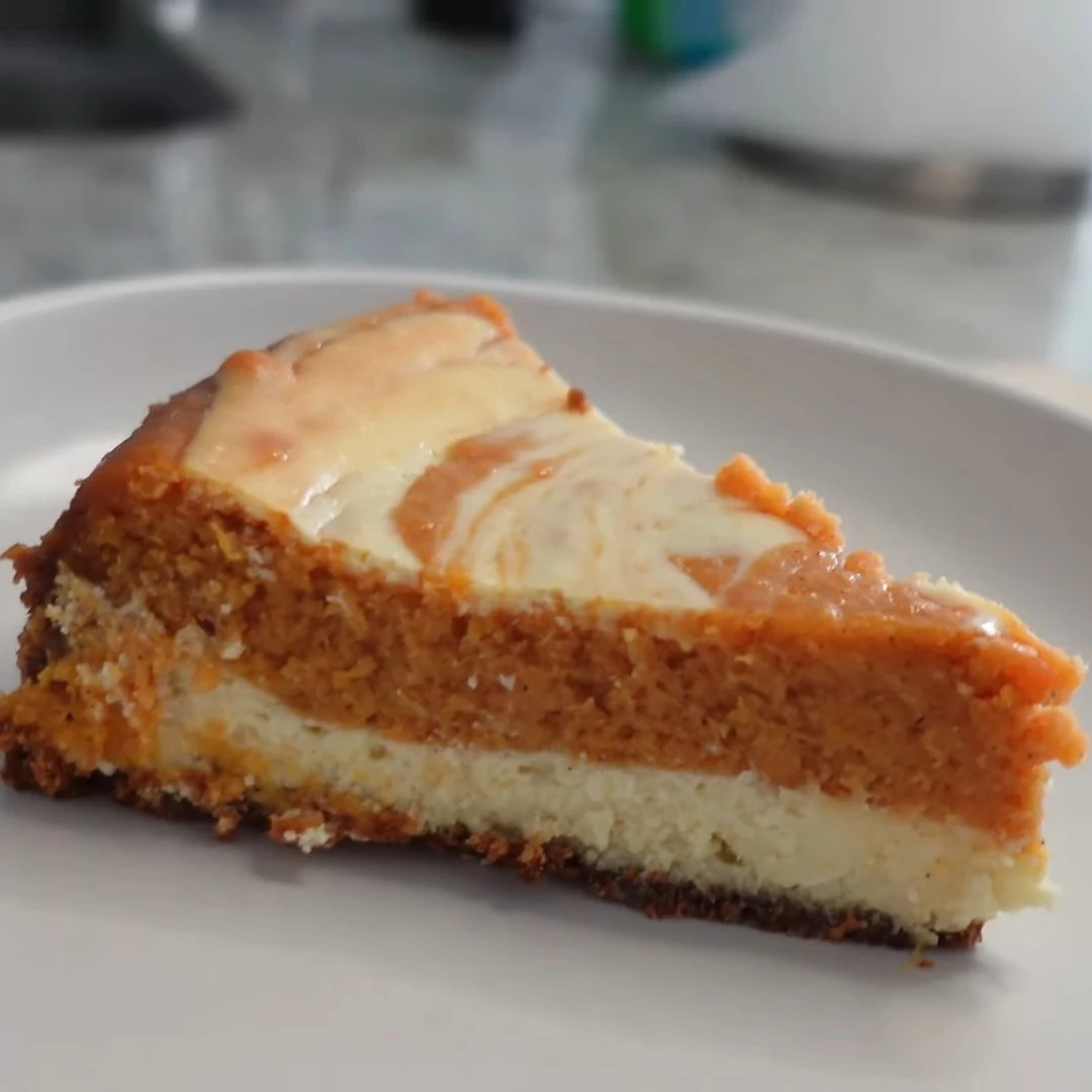 Indulge in Sweet Potato Cheesecake Delight finished dish