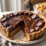 Indulge in the Giant Reese's Peanut Butter Cup Pie finished dish