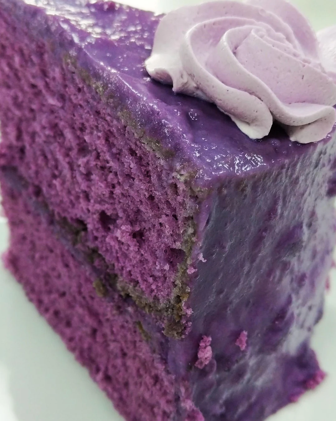 Indulge in the Irresistible Purple Velvet Cake finished dish