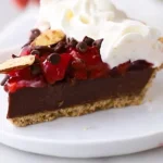Indulge in this Decadent Chocolate Cherry Pie Recipe finished dish