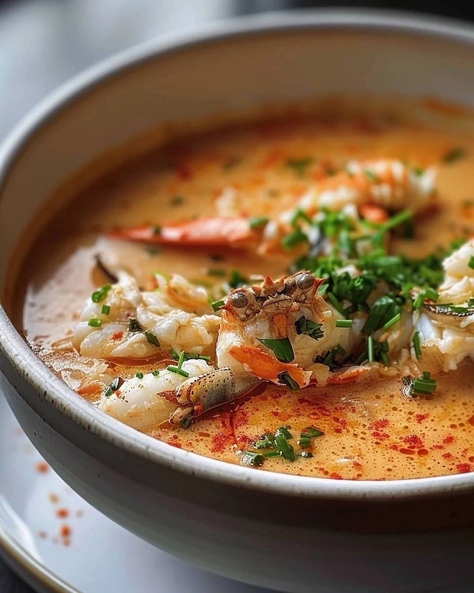 Indulge in This Decadent Crab Bisque Recipe finished dish