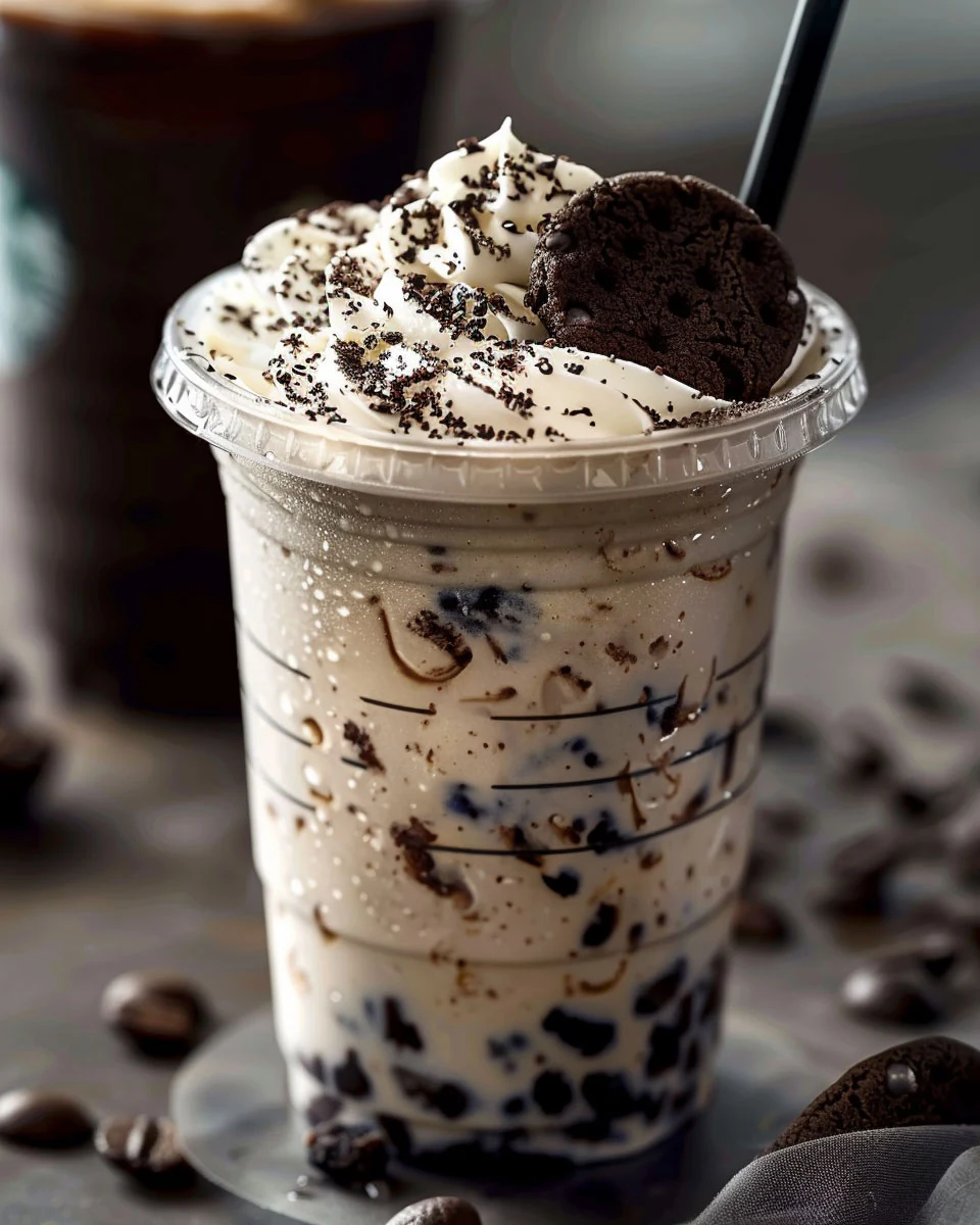 Indulge in This Delicious Cookies & Cream Frappuccino finished dish