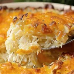 Indulgent Cheesy Hashbrown Casserole Recipe finished dish