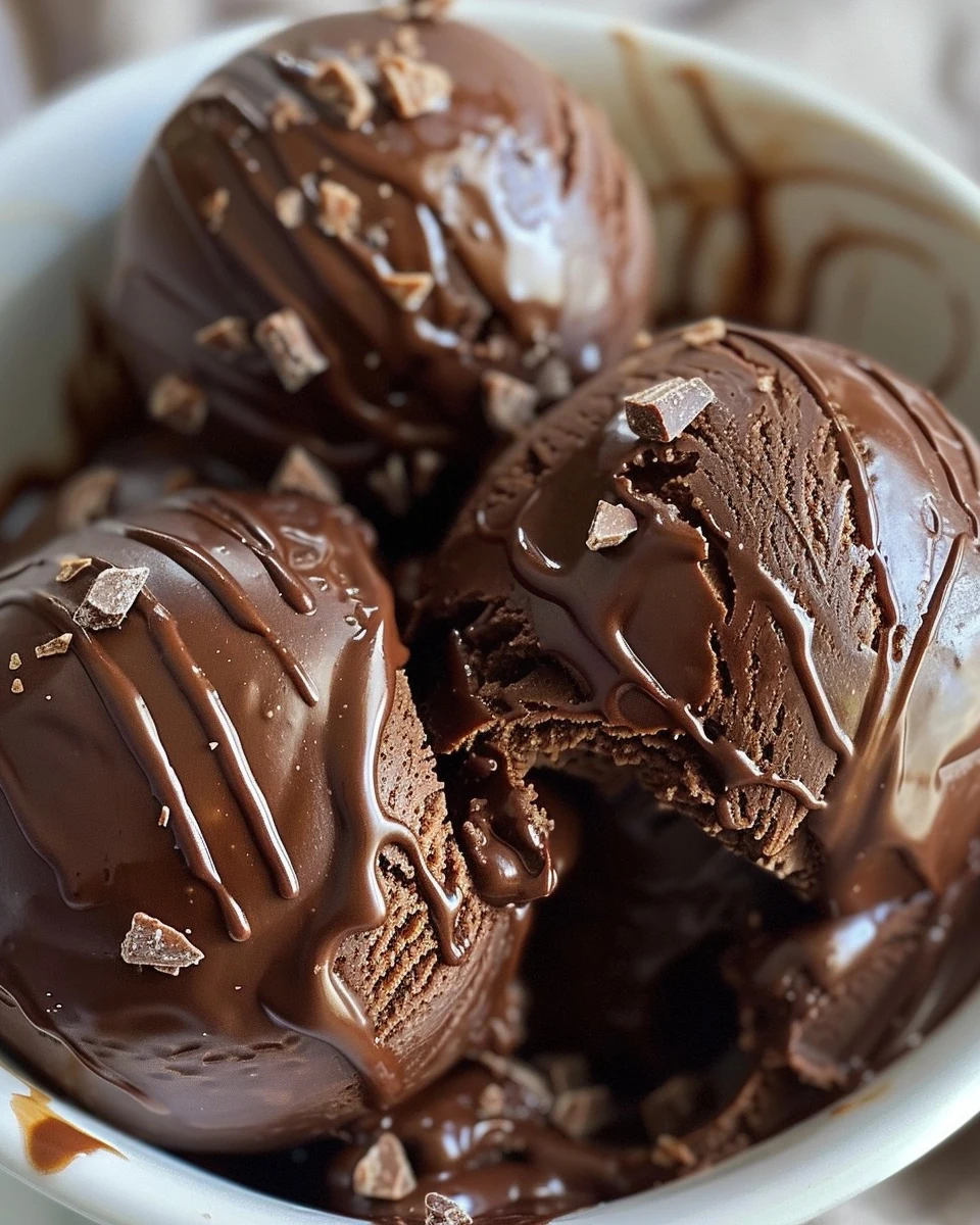 Indulgent Chocolate Ice Cream Balls Recipe finished dish
