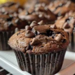 Indulgent Double Chocolate Muffins Recipe finished dish