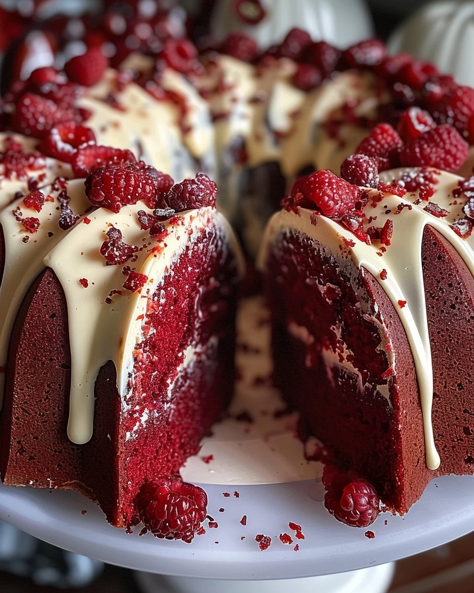 Red Velvet Cheesecake Bundt Cake