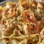 Indulgent Shrimp Crab Pasta with Creamy Cajun Sauce finished dish