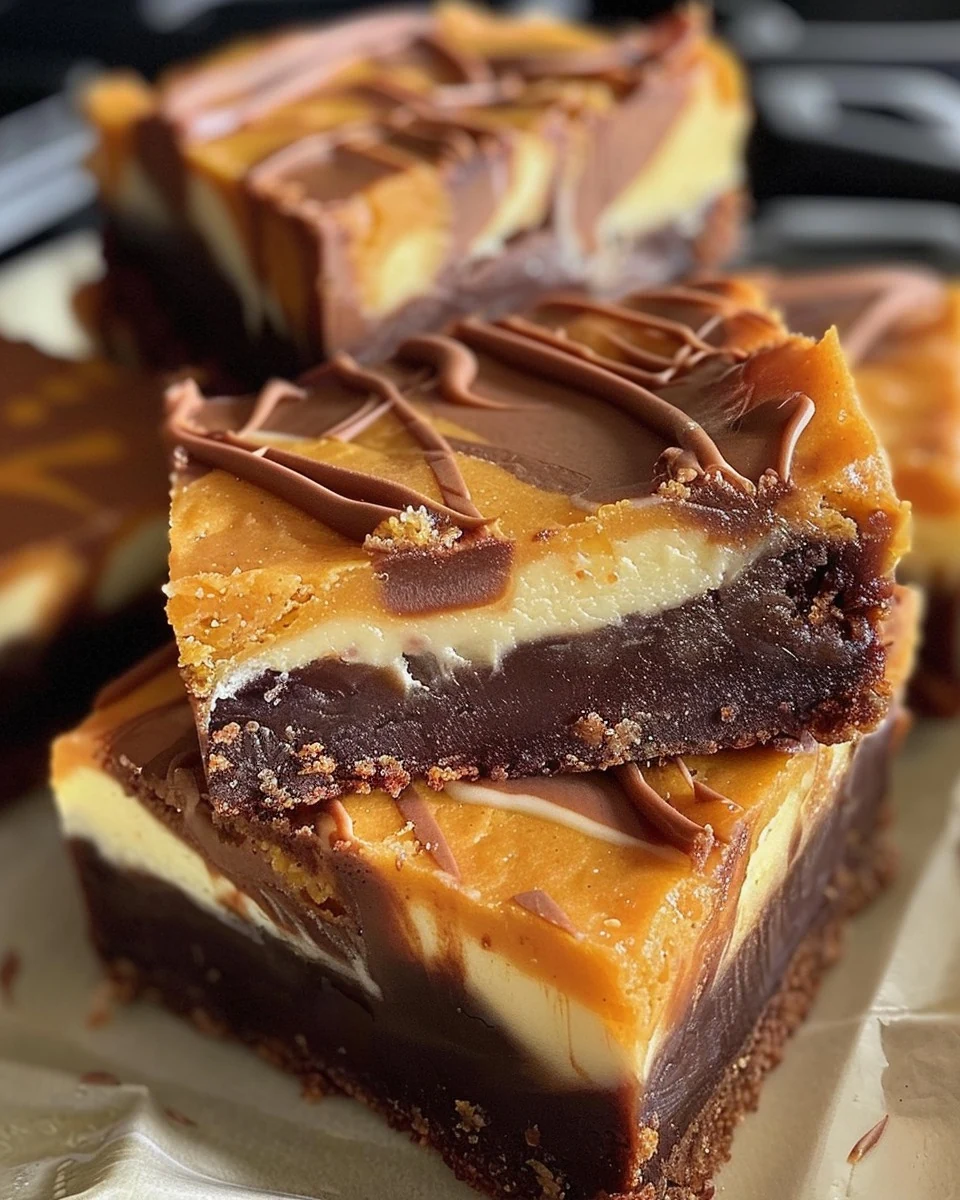 Indulgent Sweet Potato Cheesecake Brownies Recipe finished dish