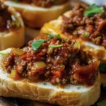 Indulgent TEXAS TOAST SLOPPY JOES Recipe finished dish