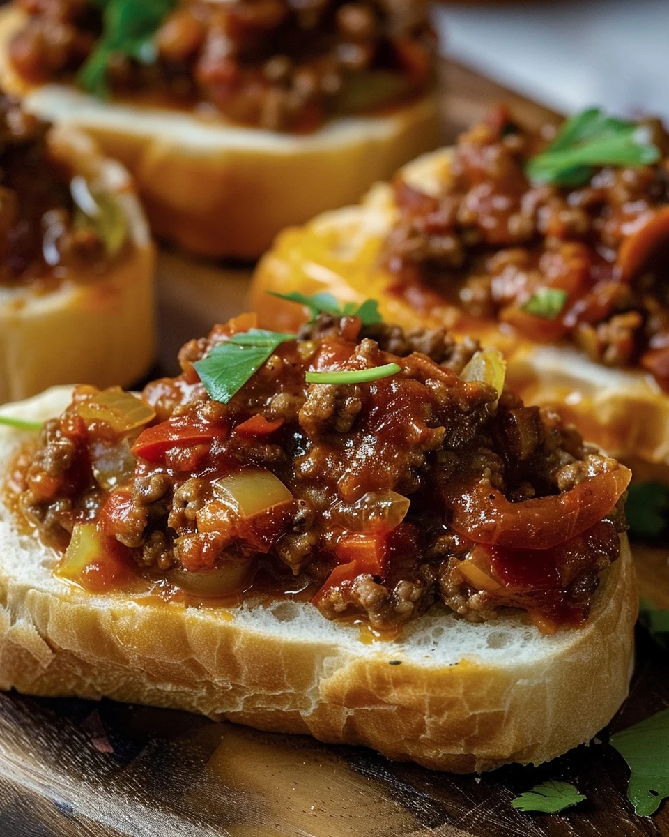Indulgent TEXAS TOAST SLOPPY JOES Recipe finished dish