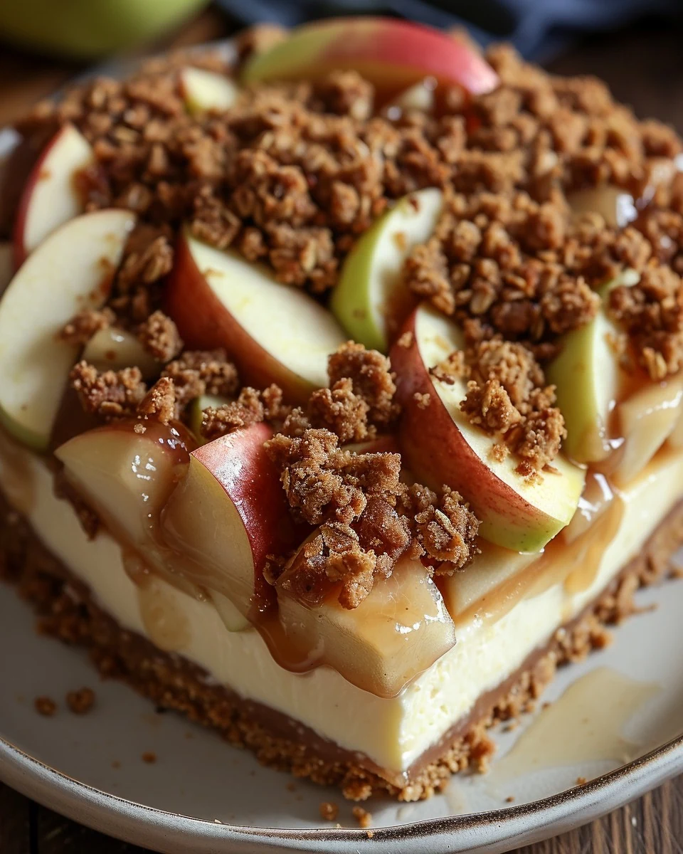 Irresistible Apple Crisp Cheesecake Recipe
