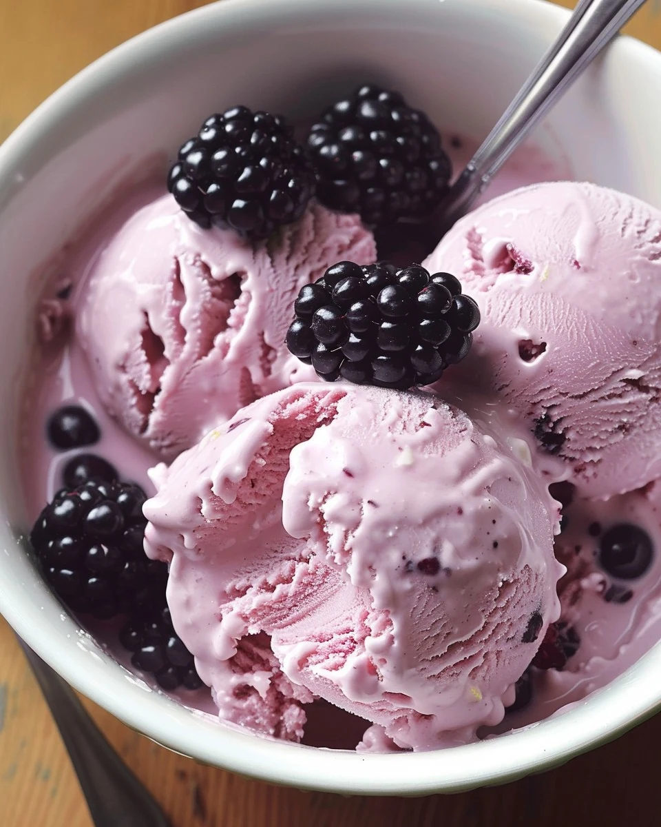 Irresistible Blackcurrant No-Churn Ice Cream Recipe finished dish