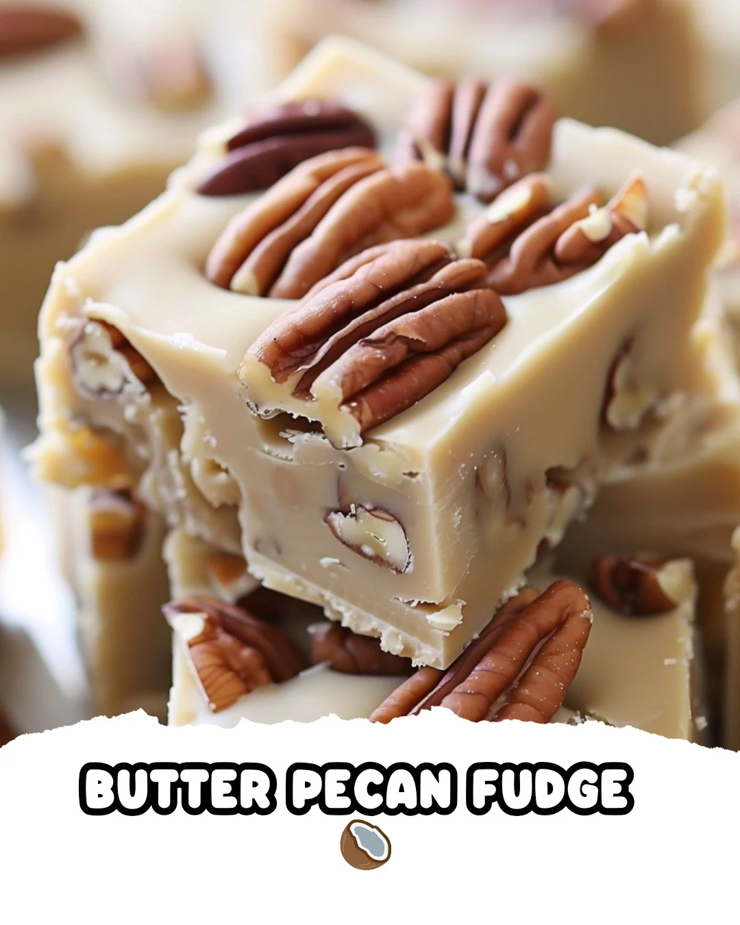 Irresistible Butter Pecan Fudge Recipe finished dish