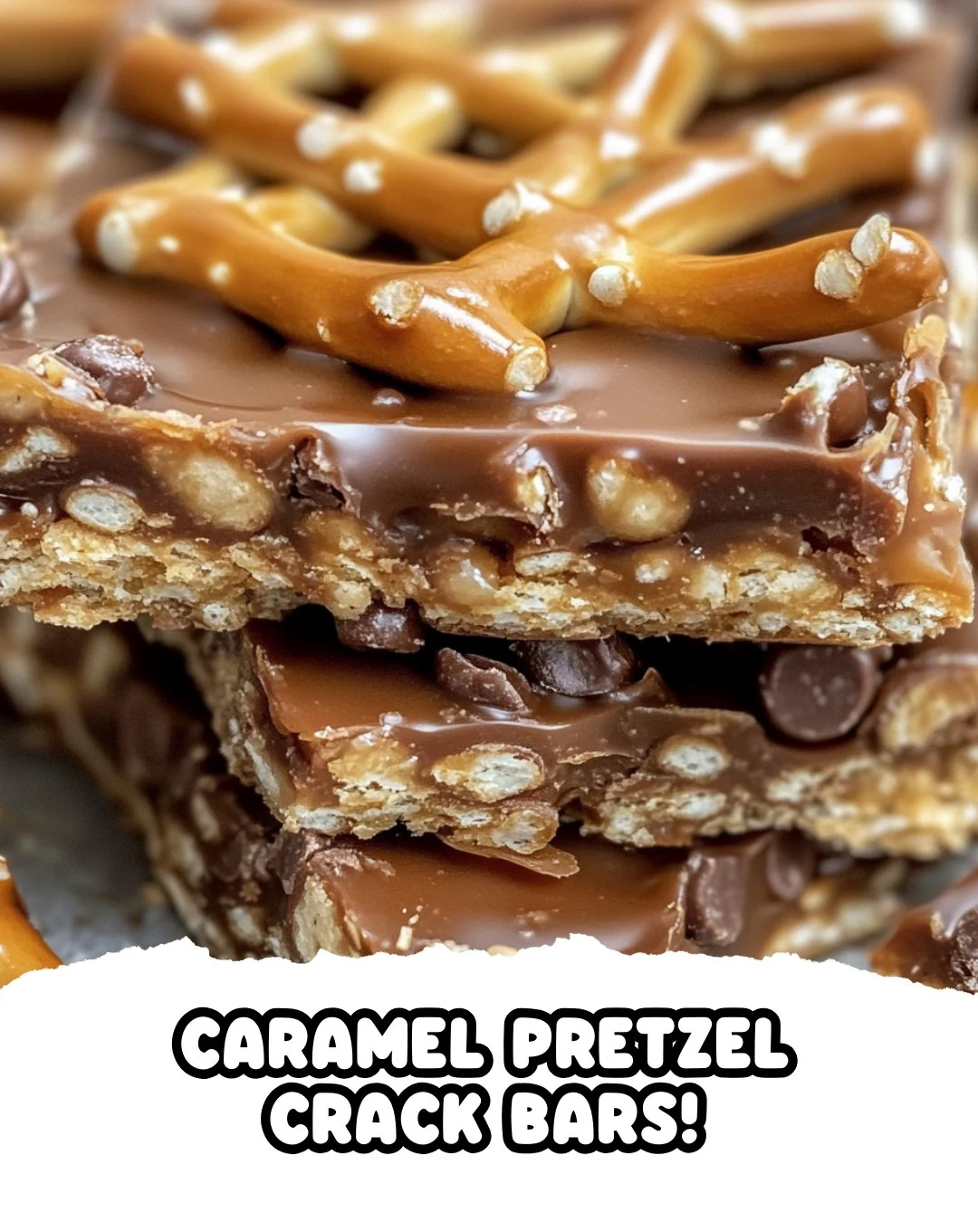 Caramel Pretzel Crack Bars