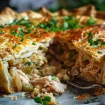 Irresistible Chicken and Stuffing Picnic Pie Recipe finished dish