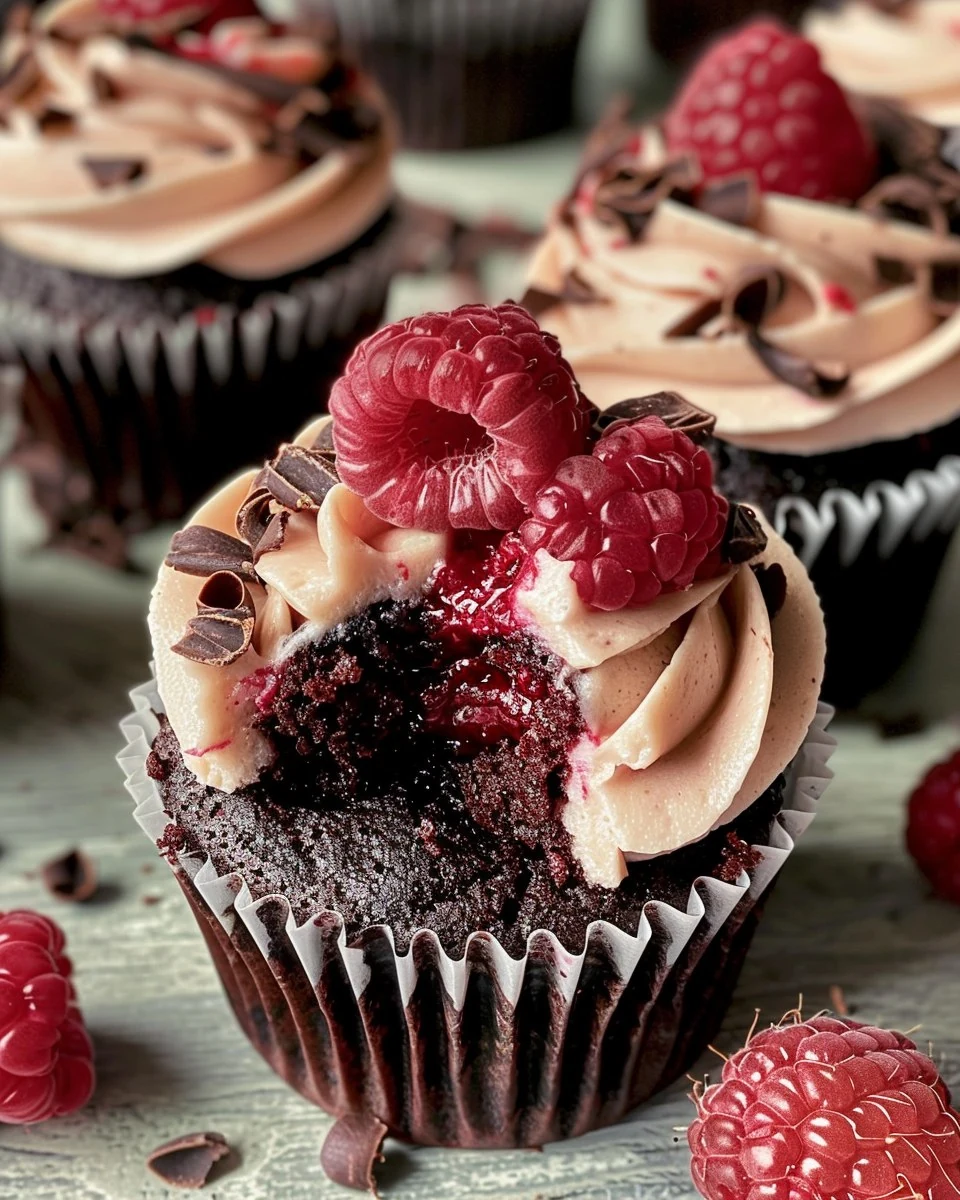 Chocolate Raspberry Cupcakes