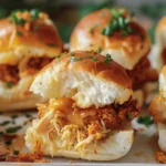 Irresistible Crack Chicken Sliders on Hawaiian Rolls finished dish