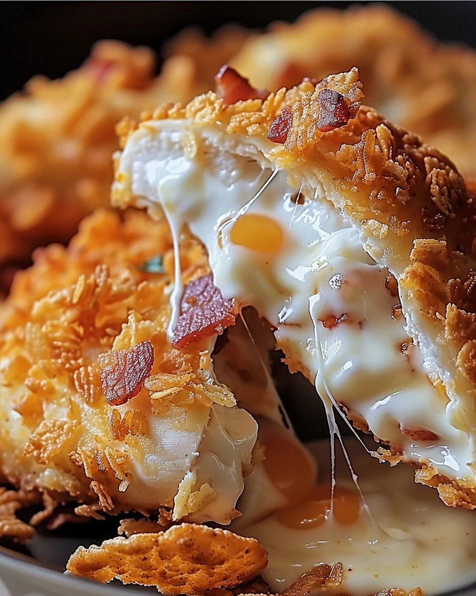 Irresistible Cream Cheese and Bacon Stuffed Doritos Chicken