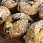 Irresistible Cream Cheese Filled Blueberry Muffins finished dish