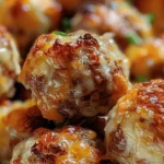 Irresistible CREAM CHEESE SAUSAGE BALLS Recipe finished dish