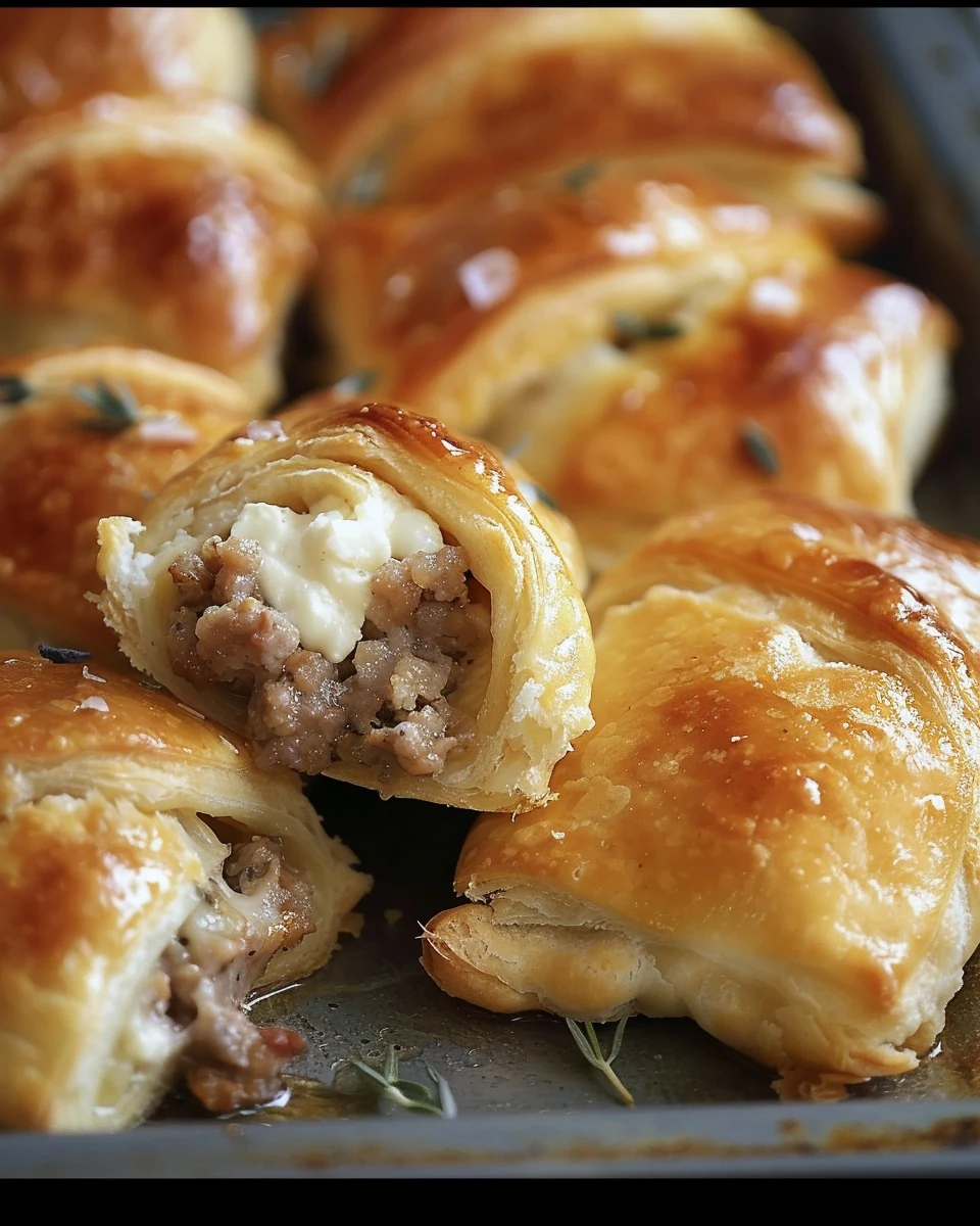 Irresistible Crescents with Cream Cheese Sausage Recipe finished dish