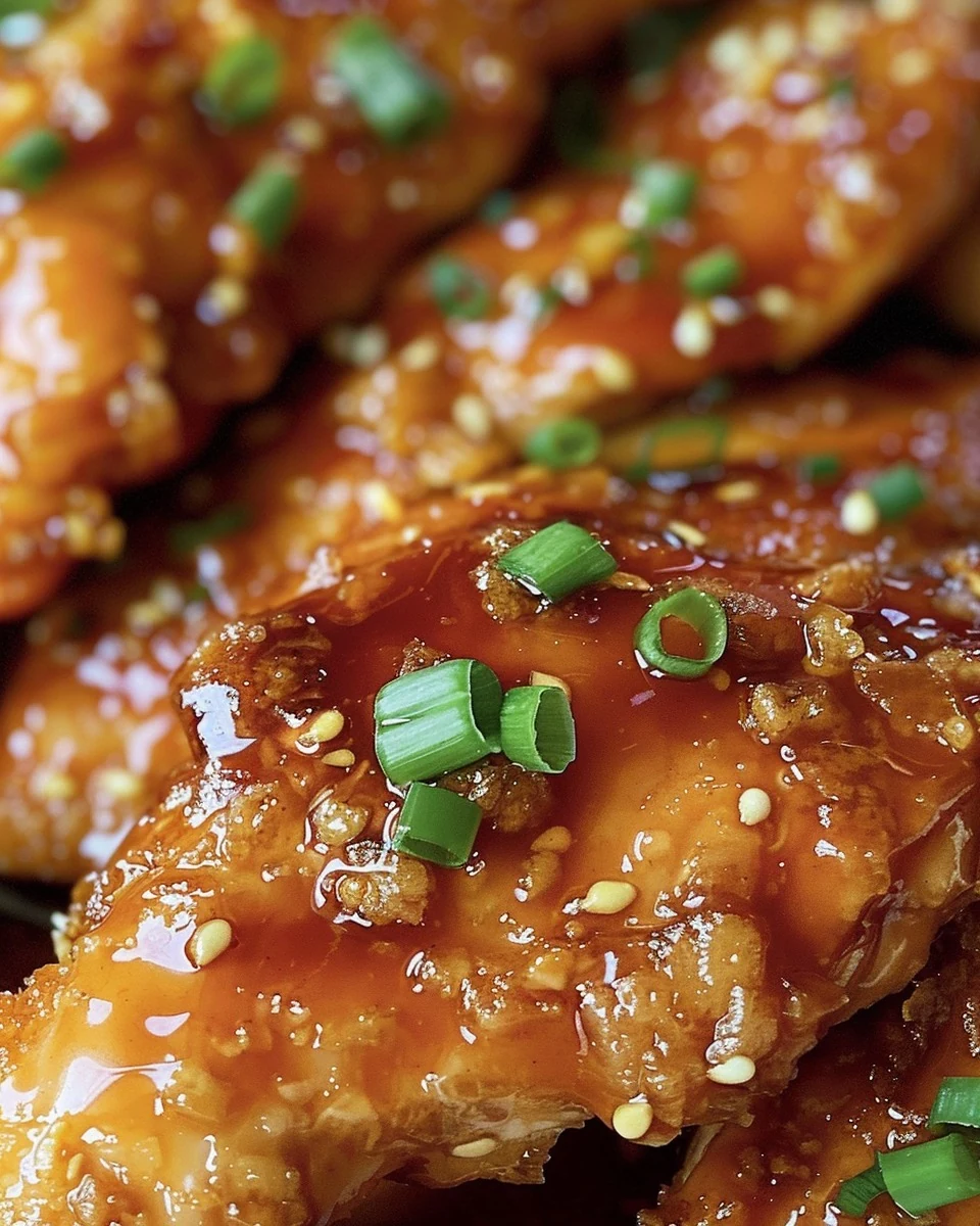 Irresistible Double Crunch Honey Garlic Chicken Breasts Recipe finished dish