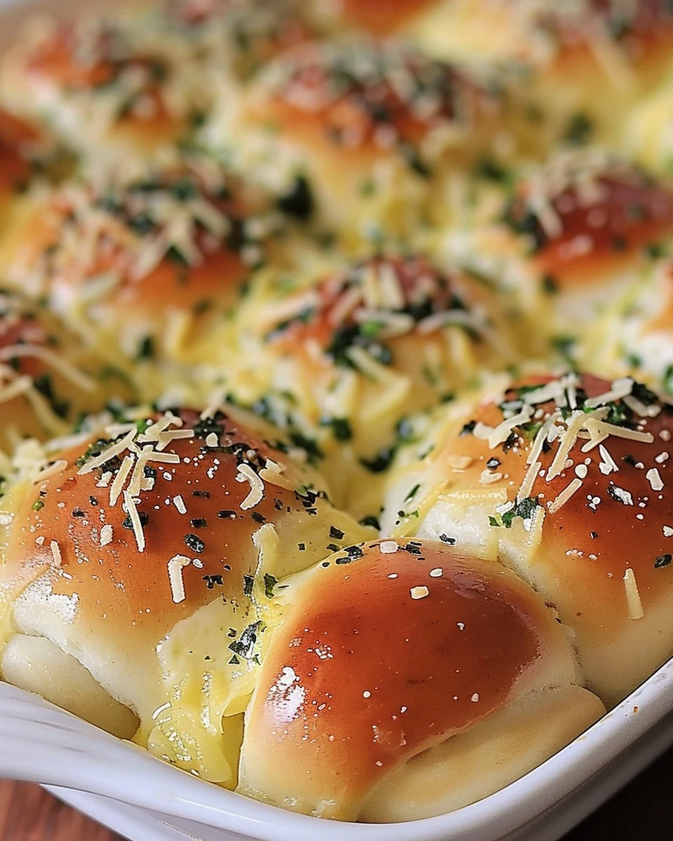 Irresistible Hawaiian Roll Garlic Bread Recipe finished dish