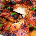 Irresistible Honey Garlic Chicken Thighs Recipe finished dish