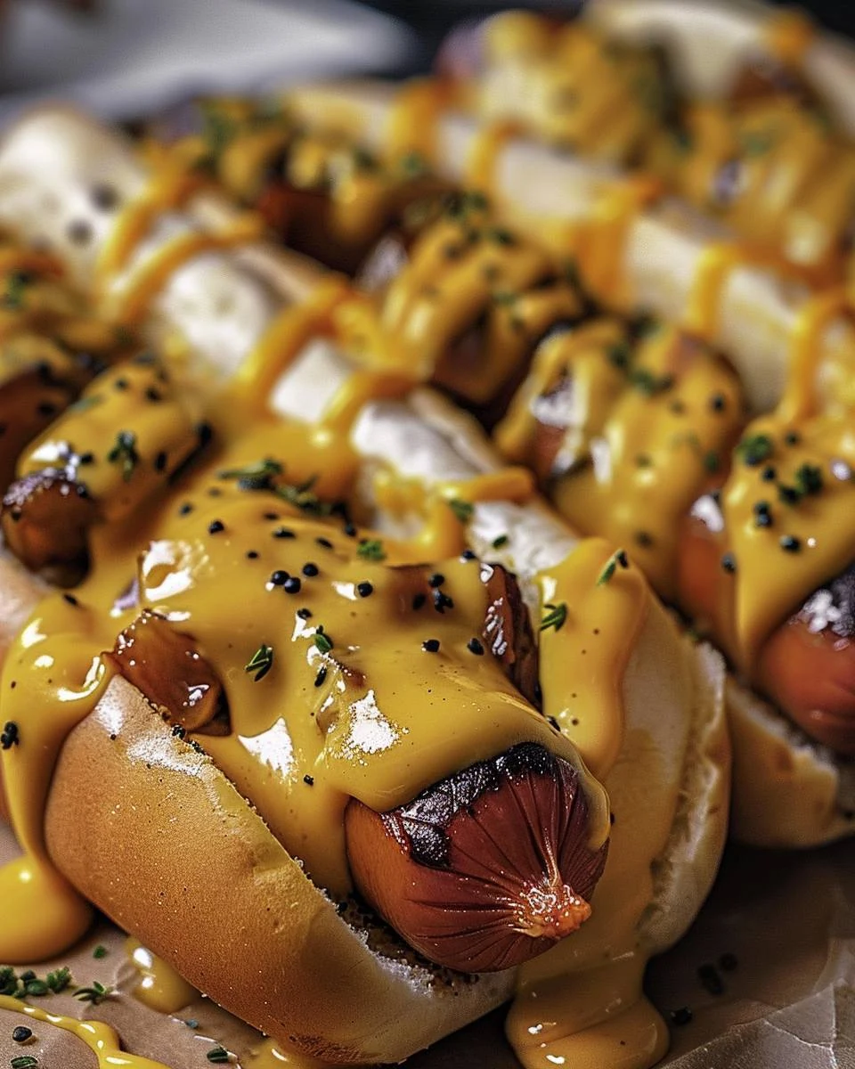 Irresistible Honey-Mustard Hot Dogs Recipe finished dish