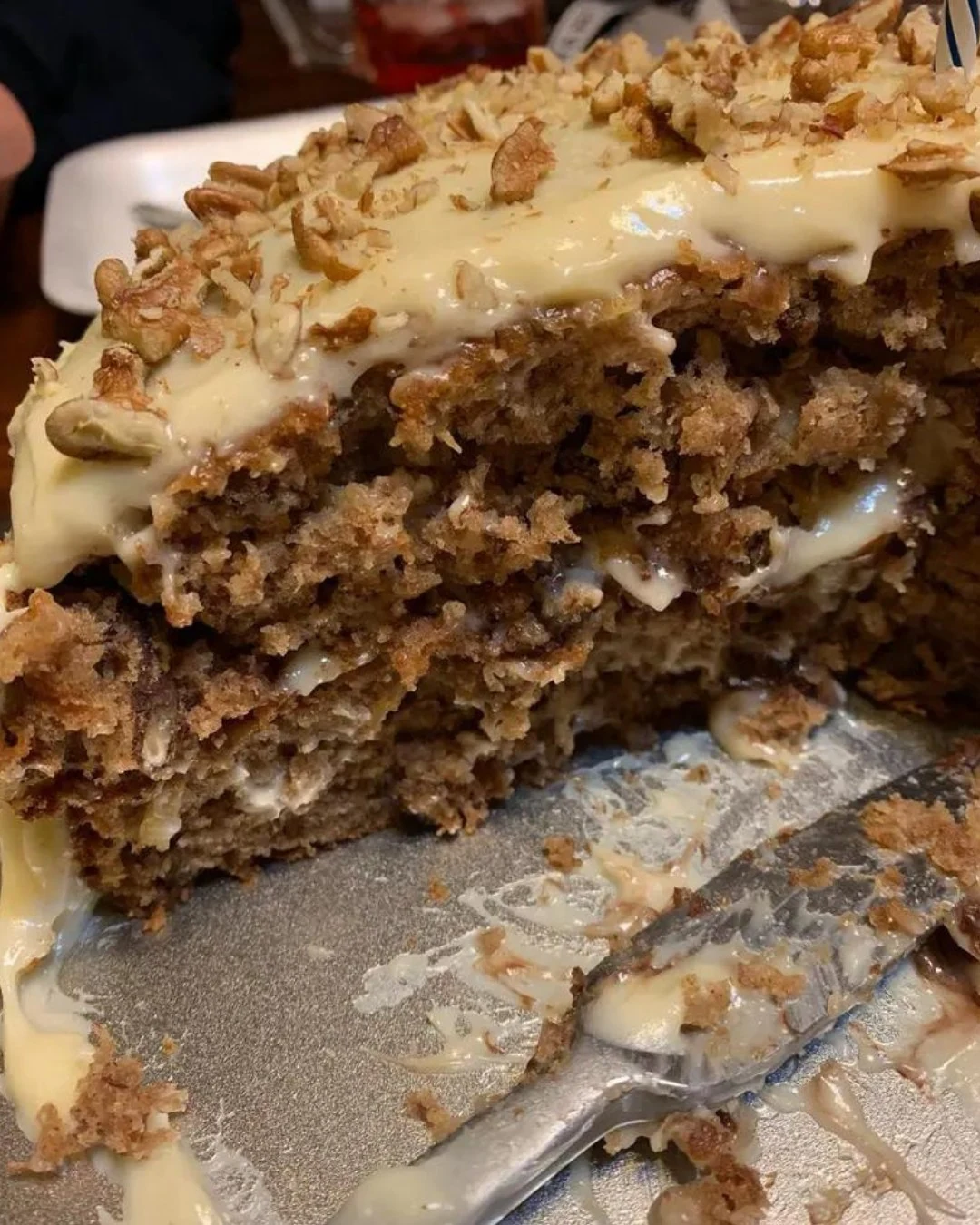 Irresistible Hummingbird Banana Pineapple Pecan Loaf Cake finished dish
