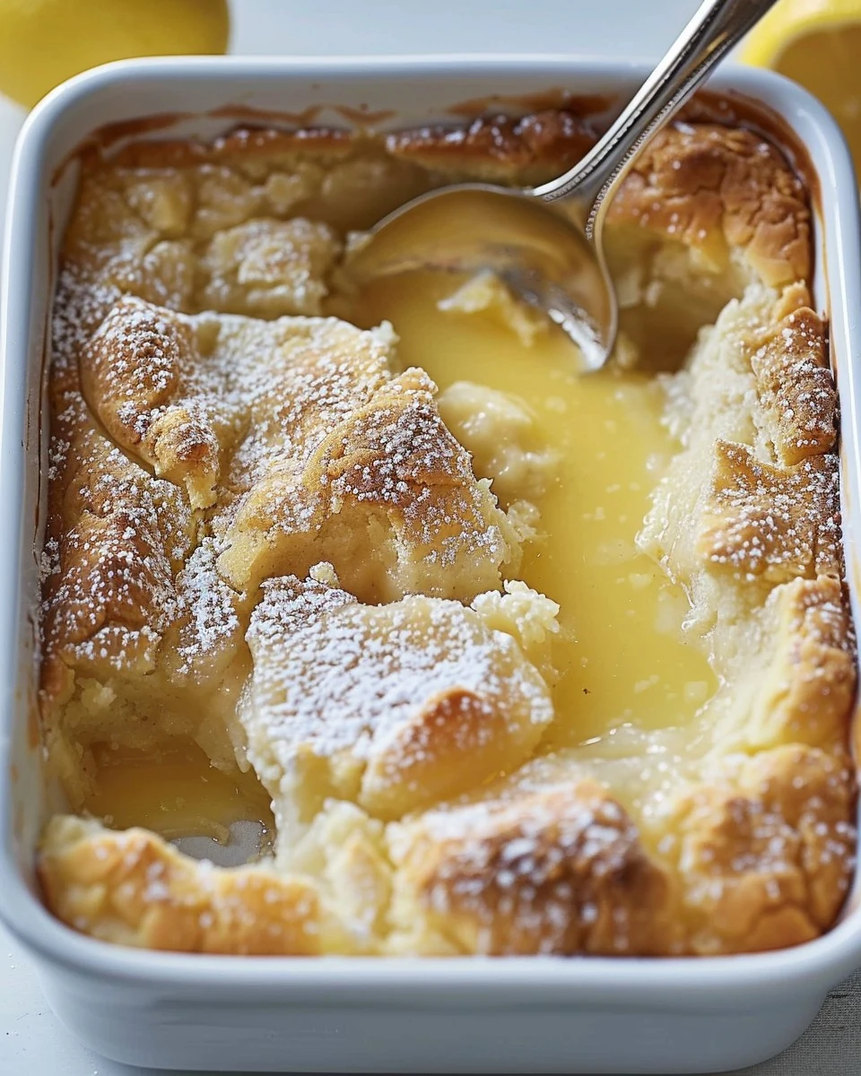 Irresistible Magic Lemon Cobbler Recipe You’ll Love finished dish