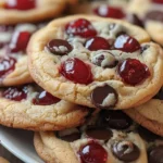 Irresistible Maraschino Cherry Chocolate Chip Cookies Delight finished dish