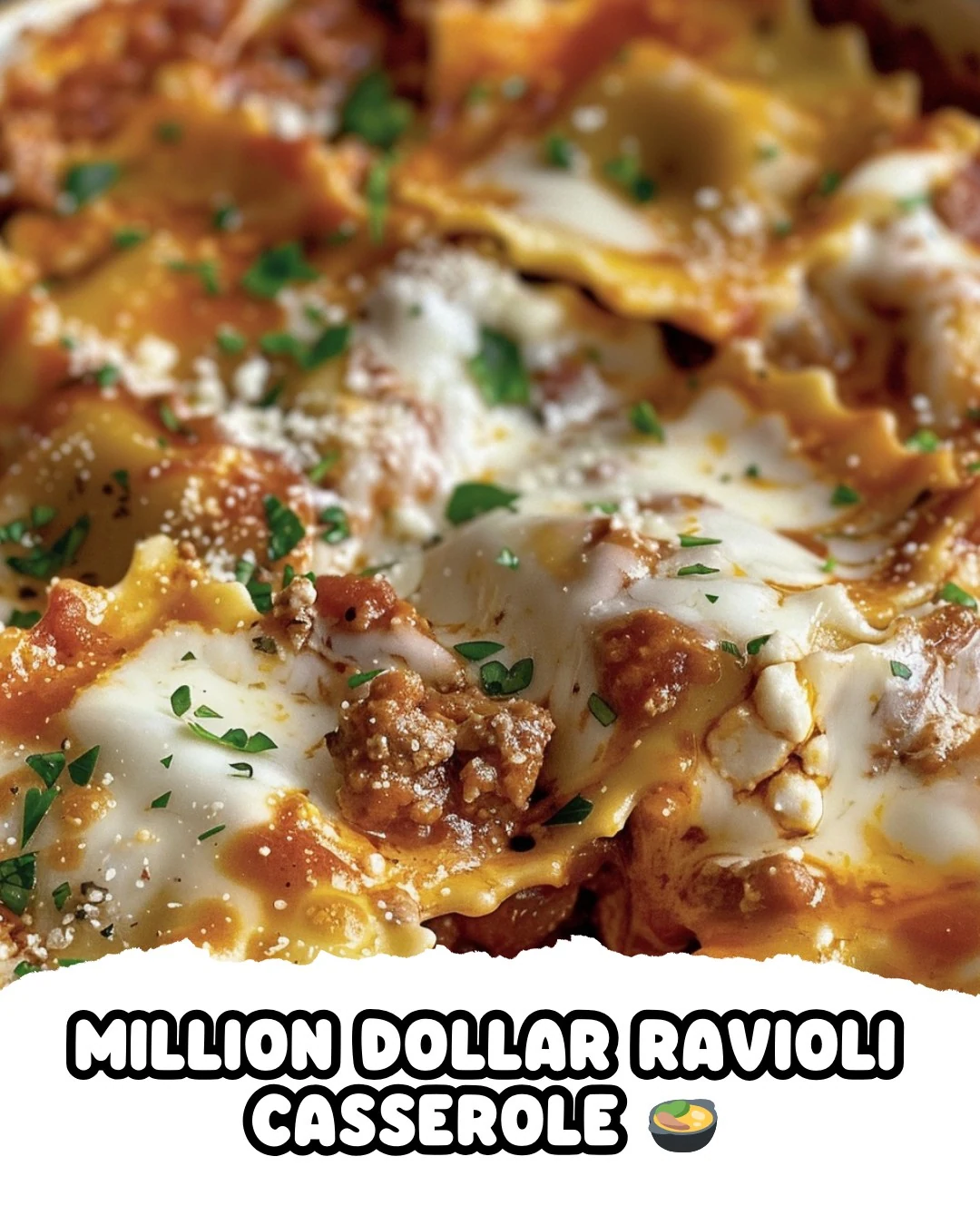 Irresistible Million Dollar Ravioli Casserole Recipe finished dish