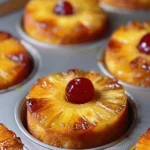 Irresistible Mini Pineapple Upside Down Cakes Recipe finished dish