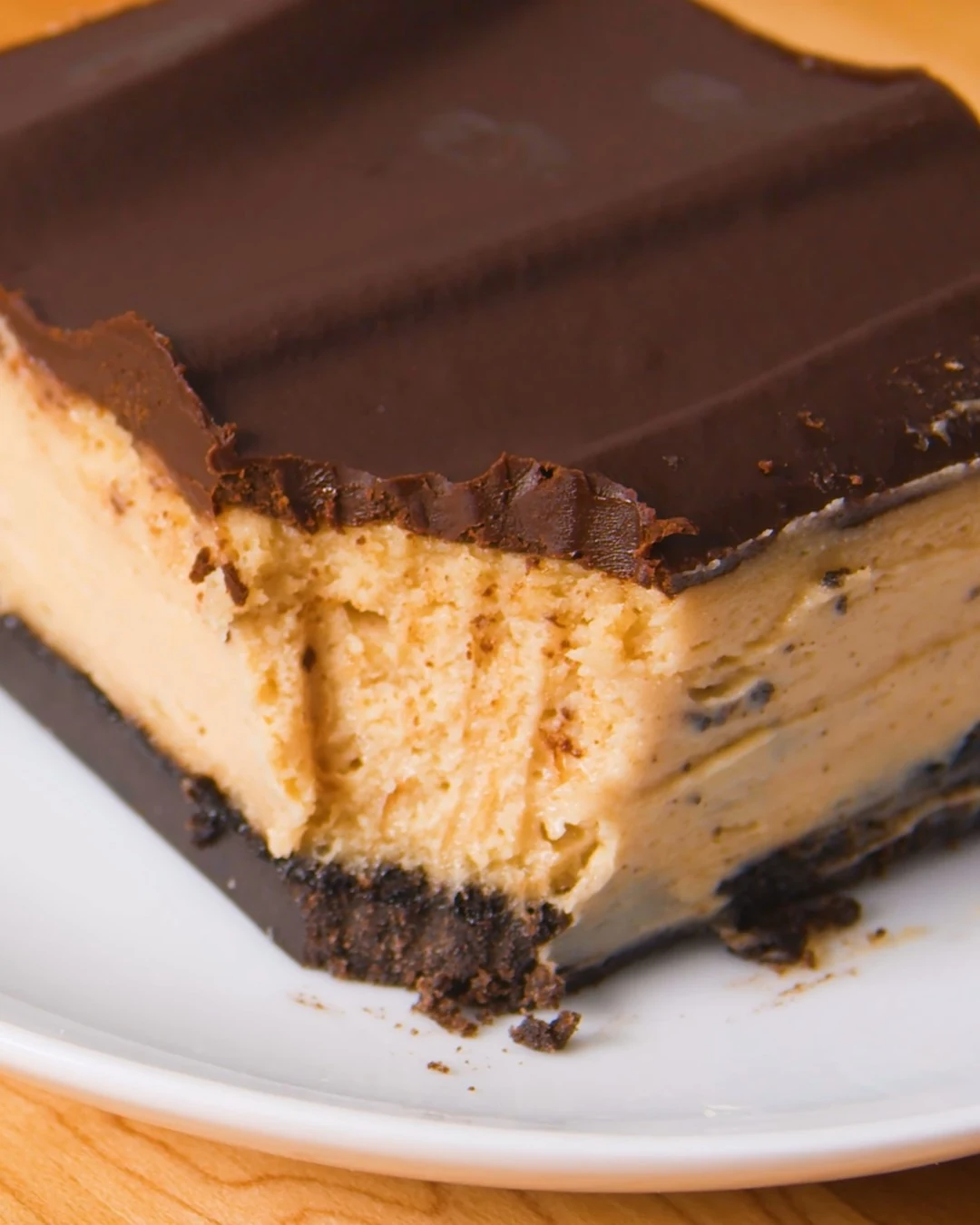 Irresistible No-Bake Buckeye Cheesecake Bars Recipe finished dish