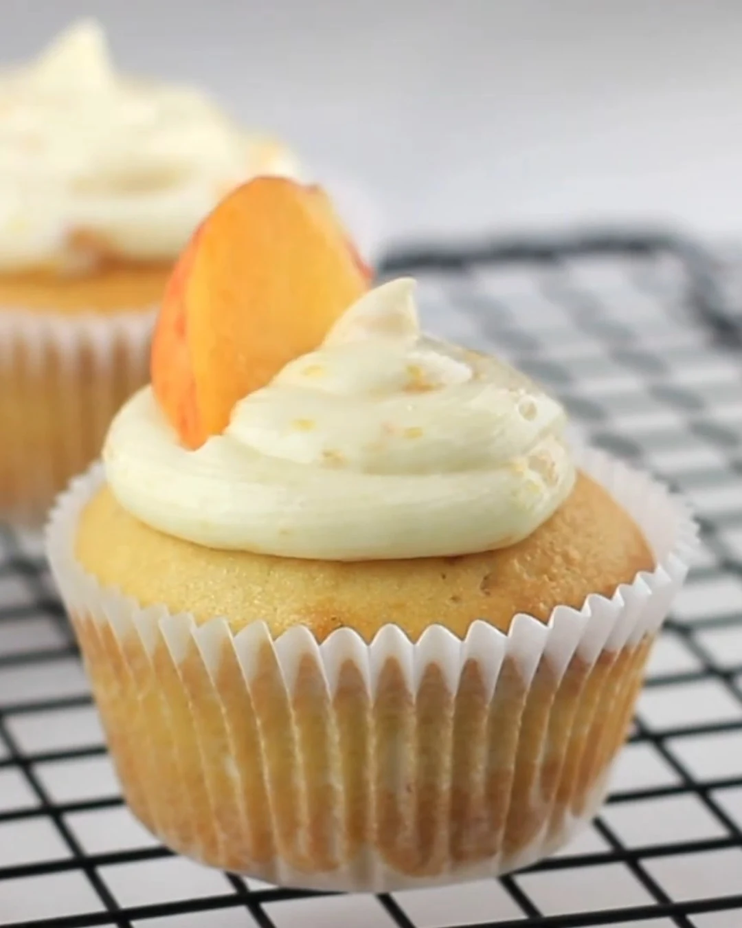 Irresistible Peach Bellini Cupcakes Recipe finished dish