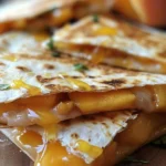 Irresistible Peach Cheddar Honey Quesadillas Recipe finished dish